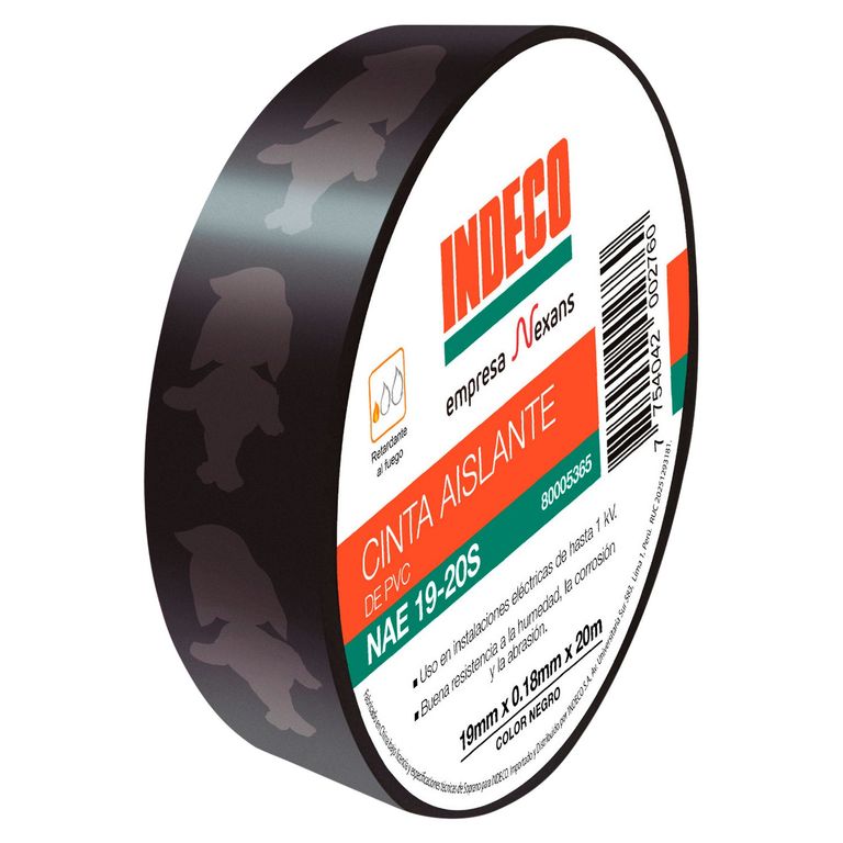 Cinta Aislante 19x0.18mm 20 Metros Negro
