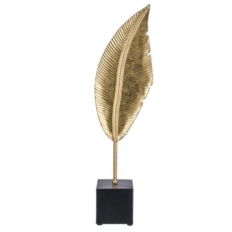 Figura Decorativa Pluma Dorado 50cm