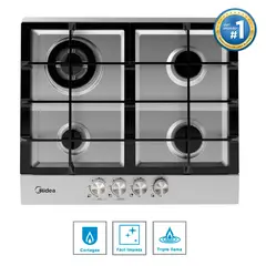 MIDEA - Cocina empotrable Gas MTGB24R6EAS X4 Quemadores