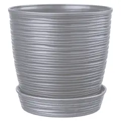 REYPLAST - Maceta Redonda Piedra Gris 13x14x