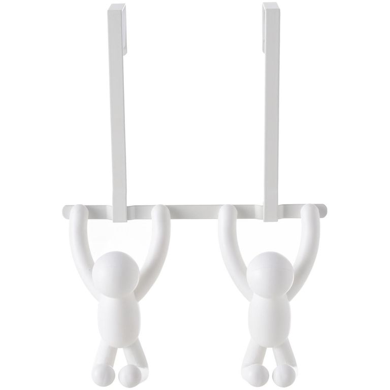 Set 2 Perchas de Puerta Buddy Blanco