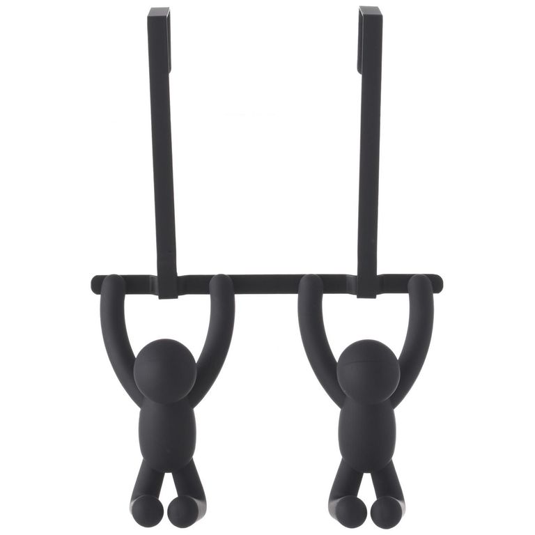 Set 2 Perchas de Puerta Buddy Negro