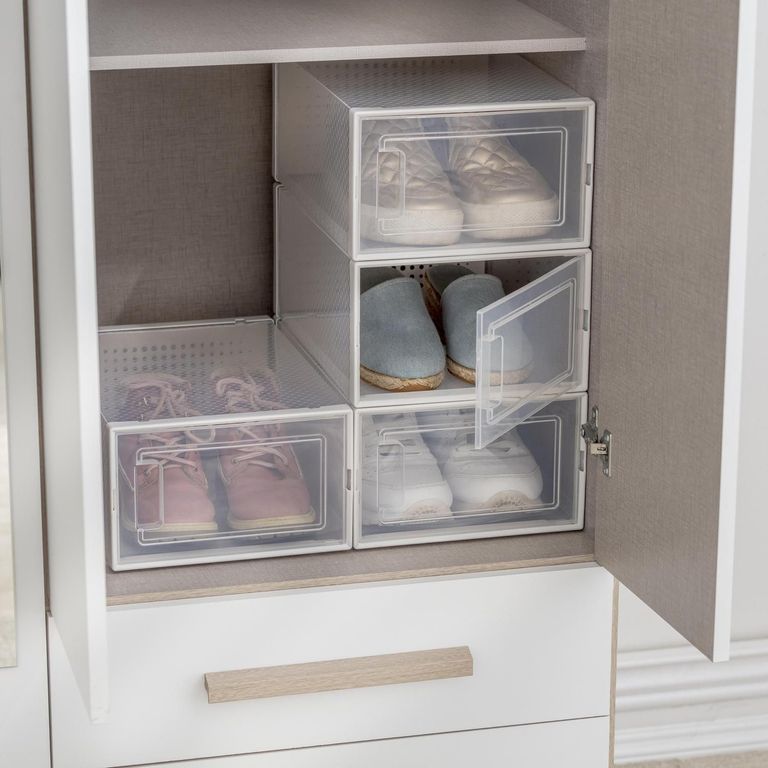 Set 4 Cajas Organizadoras de Zapato de Plastico