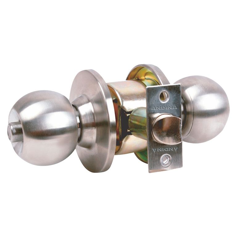 Cerradura de Pomo Baño Acero Inoxidable