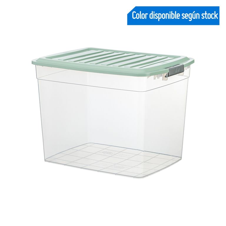 Caja Rectangular #45 con Broches 31L Reyplast