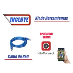 HIKVISION - Kit 12 Cámaras de Seguridad Full HD 1080p Disco 2TB Vigilancia + Kit de Herramientas Gratis