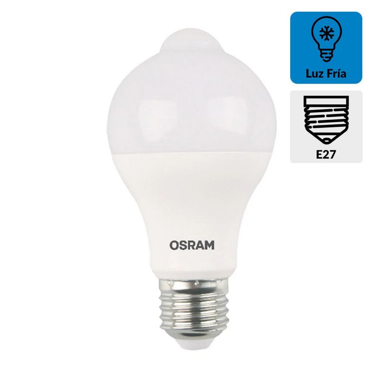 Foco LED Sensor Mov 9w Luz Fría