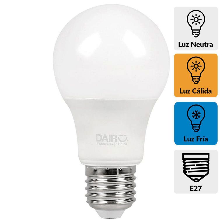 Foco LED A60 8W E27 con 3 Tonos de Luz