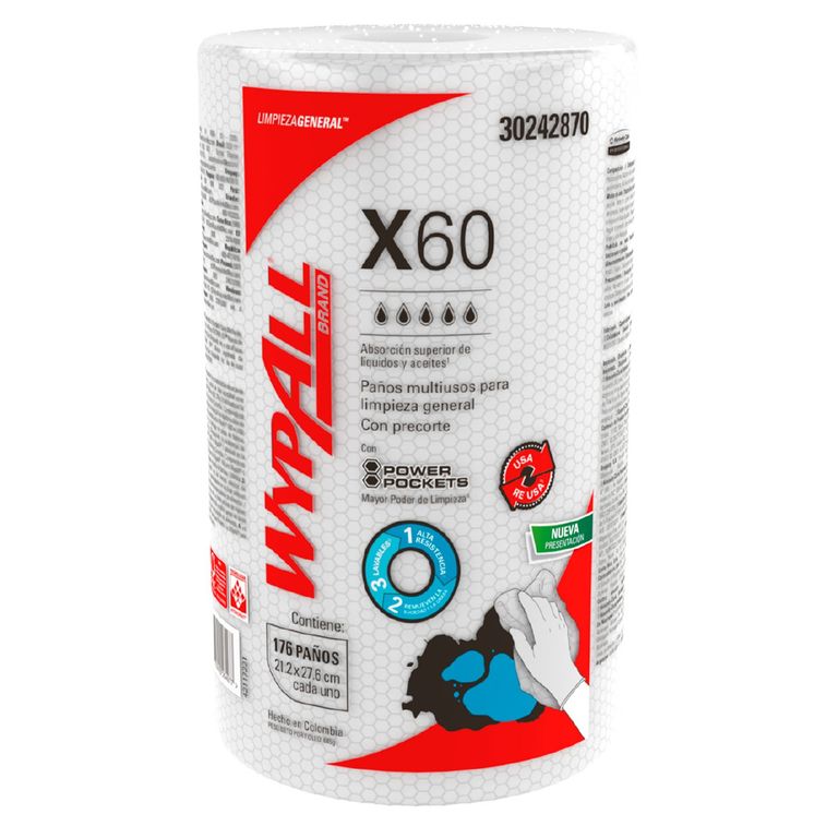 Papel Toalla Industrial De Limpieza Wypall 60M