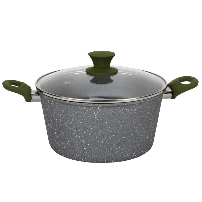Olla Antiadherente Rock y Marble 24cm