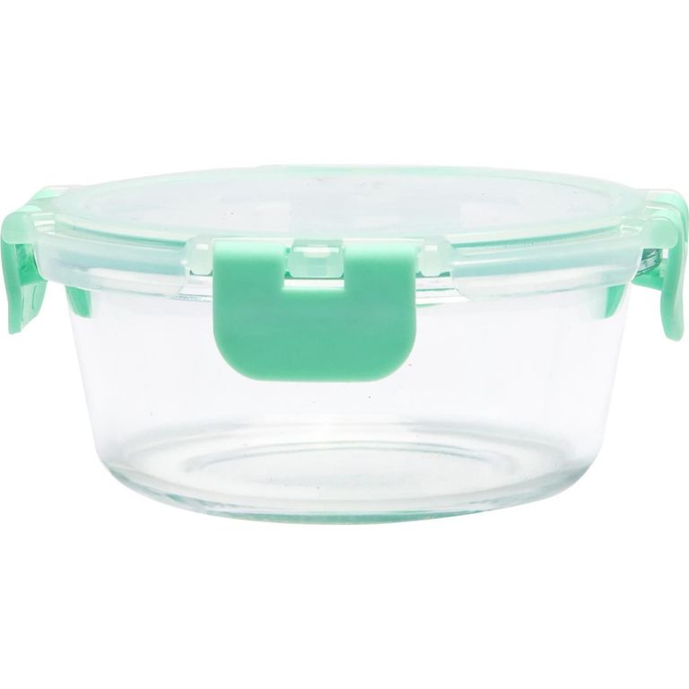 Táper De Vidrio Clip Vidrio Redondo 400Ml