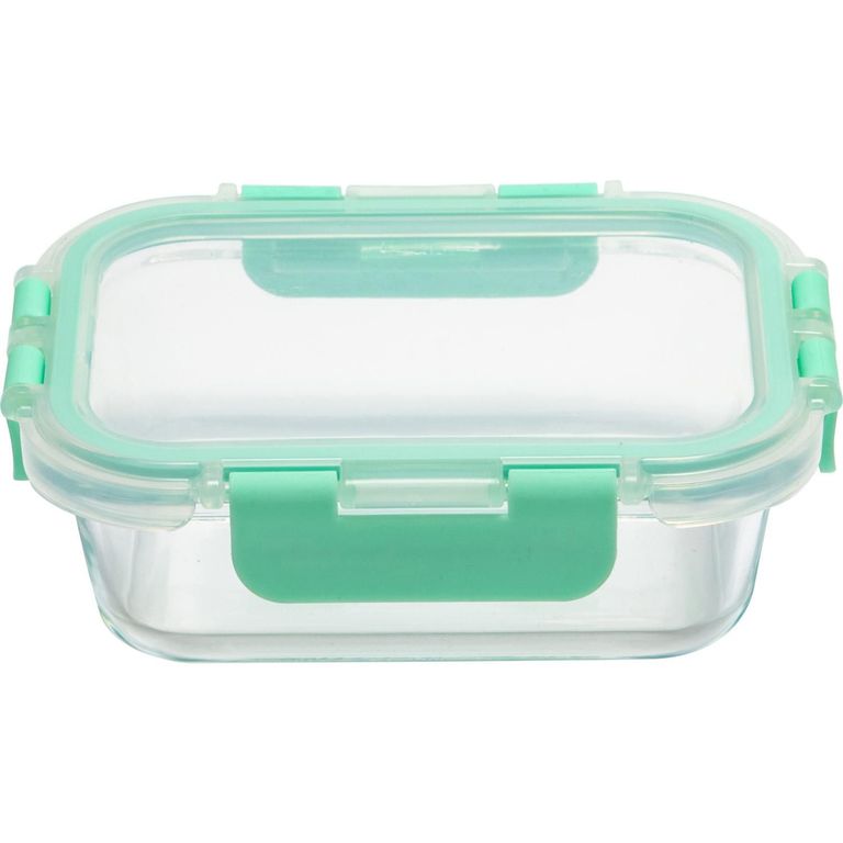 Táper De Vidrio Clip Vidrio Rectangular 370Ml