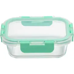 JUST HOME COLLECTION - Táper De Vidrio Clip Vidrio Rectangular 370Ml