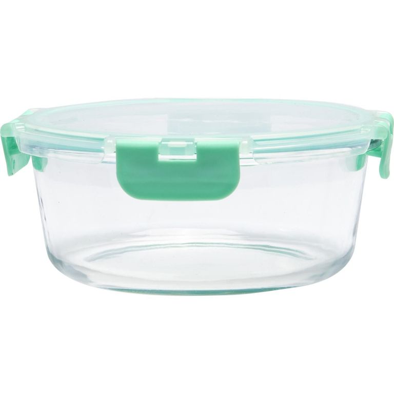 Táper De Vidrio Clip Vidrio Redondo 950Ml