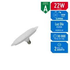 GZ LIGHTING - Lámpara LED UFO 22W Aro Transpararente