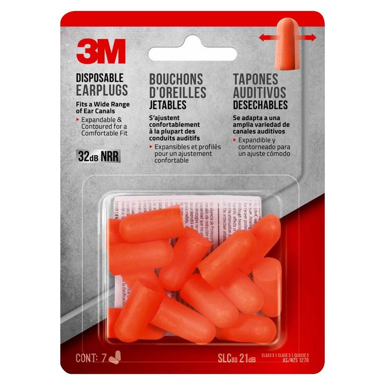 Tapones Auditivos Desechables 3M Pack 7 pares