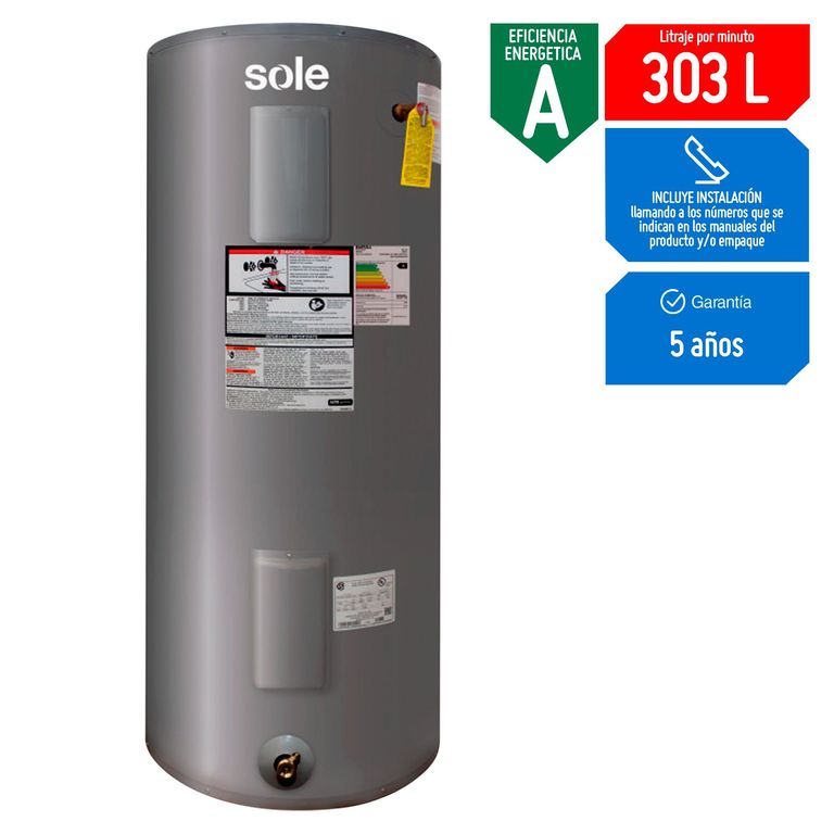 Termotanque Eléctrico Sole 303 Litros con Accesorios