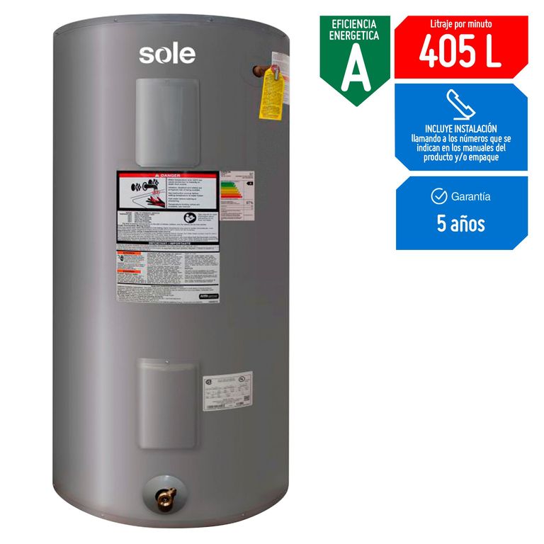 Termotanque Eléctrico Sole 450 Litros con Accesorios