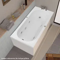 CUBA&SPA - Tina Hidromasaje Rectangular Galaxy I Builder 140x75cm Blanca