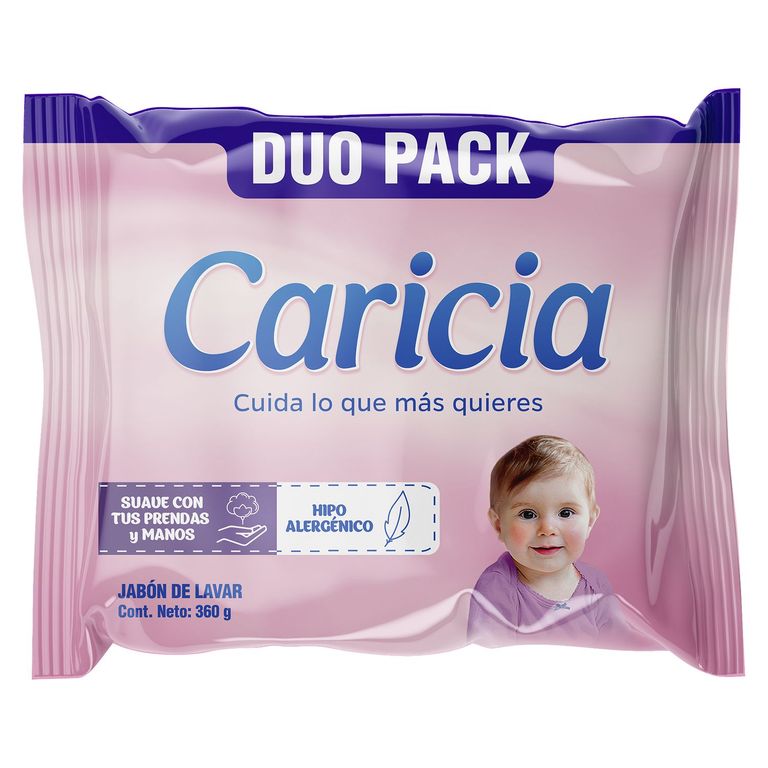 Jabón de Ropa Caricia Prendas Delicadas 2 unid. x 180 gr.