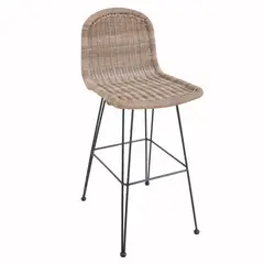 JUST HOME COLLECTION - Silla de Bar Estambul Ratan Natural