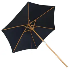 JUST HOME COLLECTION - Sombrilla para Terraza Negra de Madera 2.5m
