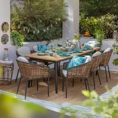 JUST HOME COLLECTION - Juego de Comedor de Terraza 8 Personas Cordova