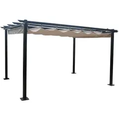 JUST HOME COLLECTION - Pérgola Aluminio Negro 3X4 M