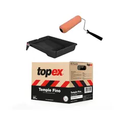 undefined - Temple Fino Topex x25kg Caja + Rodillo Para Superficies Rugosas 9'' + Bandeja Plástica para pintura #9