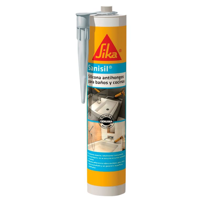 Silicona Antihongos Para Baños Y Cocinas Sanisil Transparente 280ml