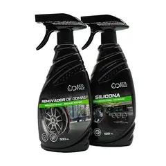 ECO-FULL - Kit de Limpieza para Auto Renovador de Gomas 500 ml + Silicona 500 ml