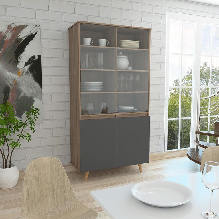 Vitrina Salem Miel/Plomo