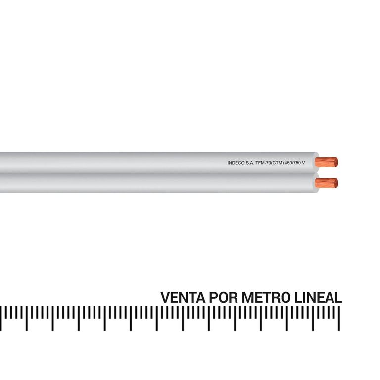 Cable Mellizo 2x16 AWG Blanco por Metro Lineal