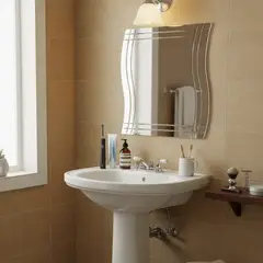 AMERICAN FURNITURE - Espejo de Baño Curvo Deco Lineal 46x40cm