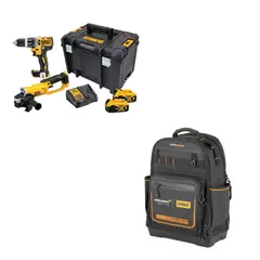 DEWALT - Taladro Percutor 1/2" + Esmeril 4-1/2" Inalámbricos DCK209P2T + Mochila Mclaren F1 Team Pro