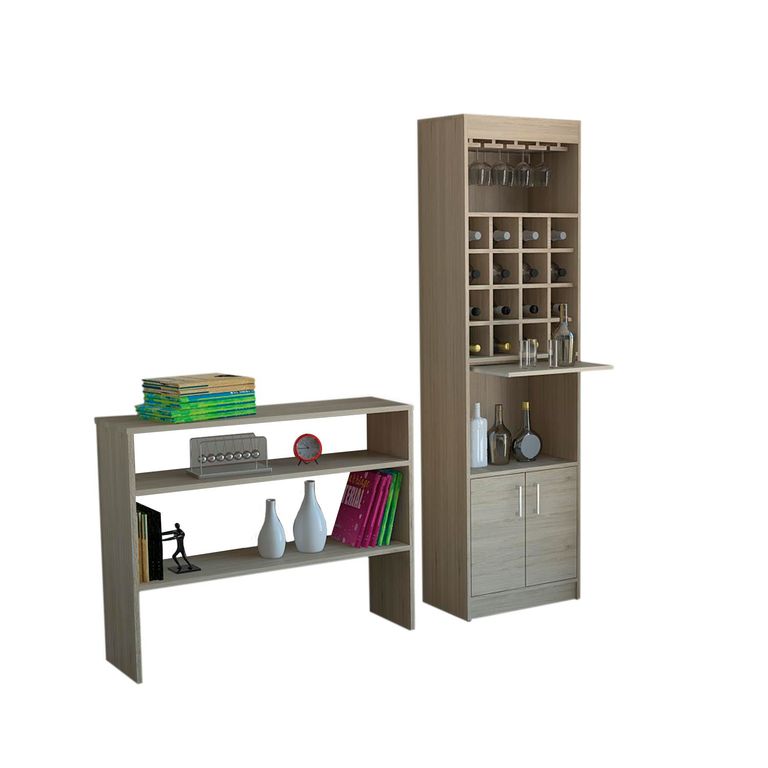 Combo Bar Kava + Mueble Auxiliar Rovere