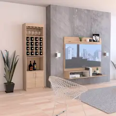 TUHOME - Combo Panel de TV 55" + Bar Cava Beijing