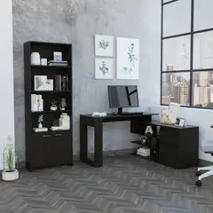 TUHOME - Combo Escritorio + Estante Librero Office 21