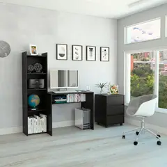 TUHOME - Combo Escritorio con Estante + Archivador Office 22