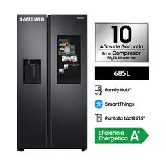 SAMSUNG - Refrigeradora Samsung Side by Side 2 Puertas 685 Litros RS27T5561B1