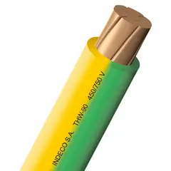 INDECO - Cable THW-90 4mm2 Amarillo/Verde 100 Metros