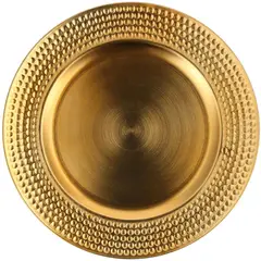 DEAR SANTA - Plato Liso Dorado Navidad 33cm