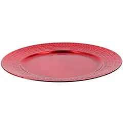 DEAR SANTA - Plato Liso Rojo 33cm