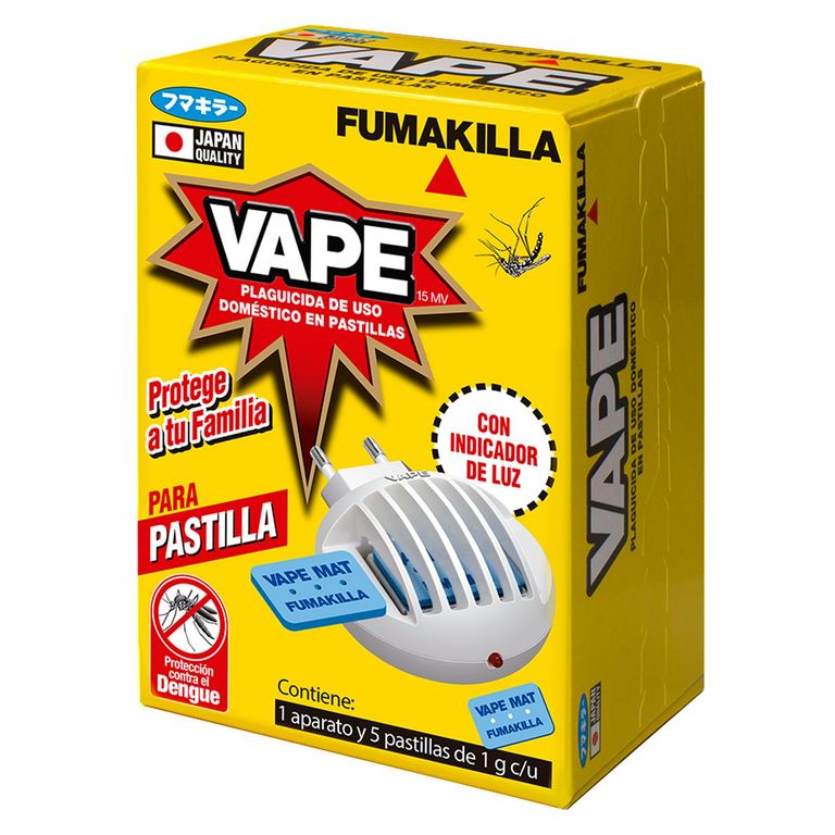 Repelente de Mosquitos Aparato Inalámbrico + 5 Pastillas Caja (180) Para exterminar mosquitos
