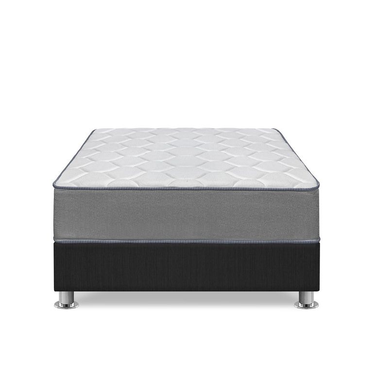 Cama Americana Polaris 1 Plaza + Colchón + Almohada + Protector