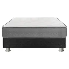FORLI - Cama Americana Polaris 2 Plazas + Colchón + 2 Almohadas + Protector