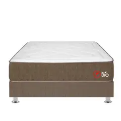 FORLI - Cama Americana Bio 1.5 Plazas + Colchón + Almohada + Protector