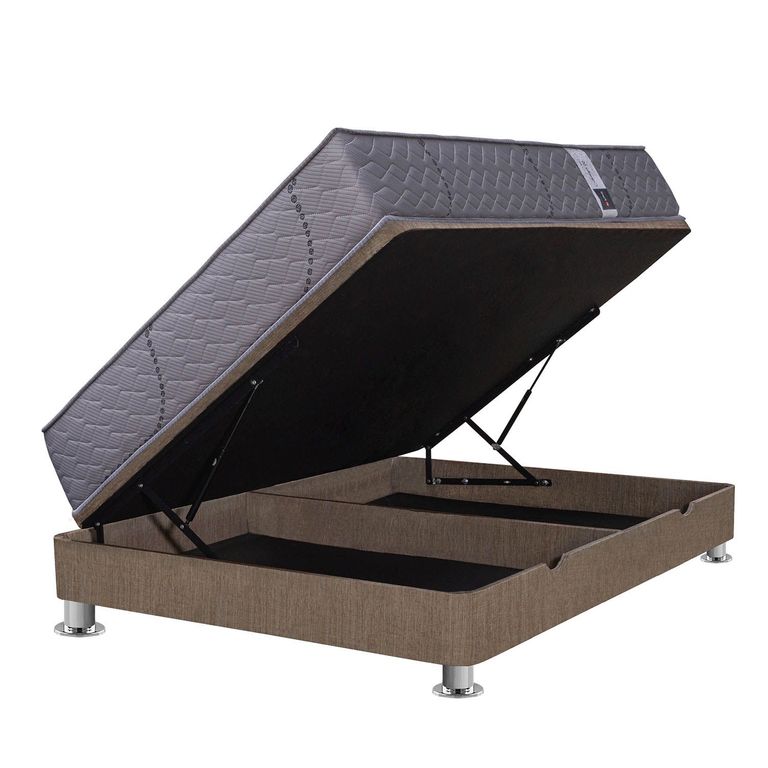 Cama Pistones Capella Forli 2 plazas + Colchón + 2 Almohadas + Protector