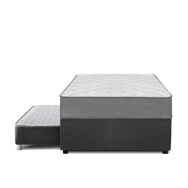 Cama Diván Polaris 1.5 Plazas + Colchón + Almohada + Protector
