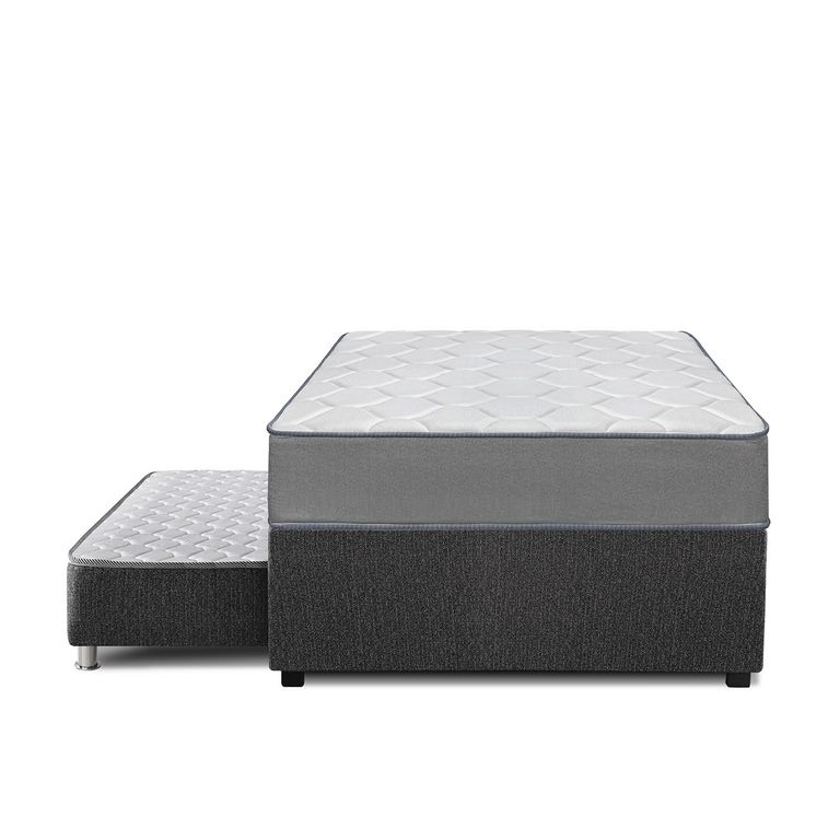 Cama Diván Polaris 2 Plazas + Colchón + 2 Almohadas + Protector
